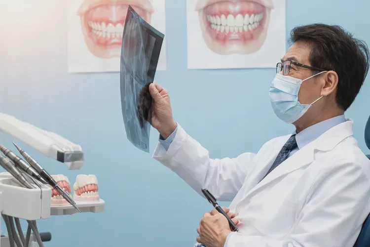 正畸牙導(dǎo)致牙齒齙牙(圖1)