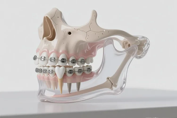 拔正畸牙牙齒向下彎曲(圖2)