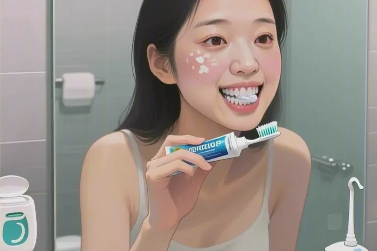 正畸時(shí)牙齒出現(xiàn)白色物質(zhì)(圖1)