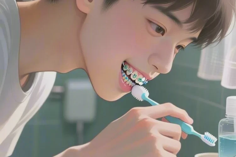 正畸時(shí)牙齒出現(xiàn)白色物質(zhì)(圖2)