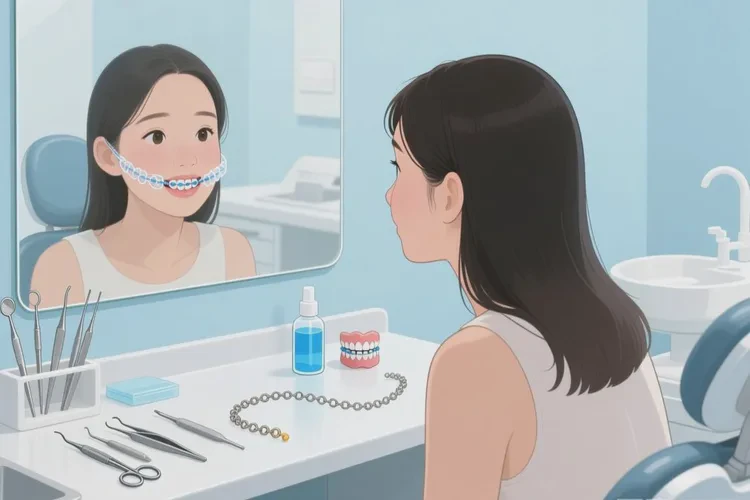 牙齒正畸有一個(gè)縫收不回去(圖1)