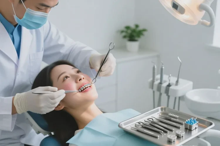 拔正畸牙牙齒向下彎曲(圖1)